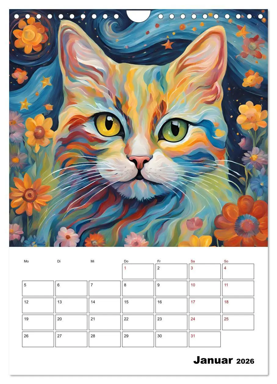Bild: 9783457283356 | Katzenmagie (Wandkalender 2026 DIN A4 hoch), CALVENDO Monatskalender