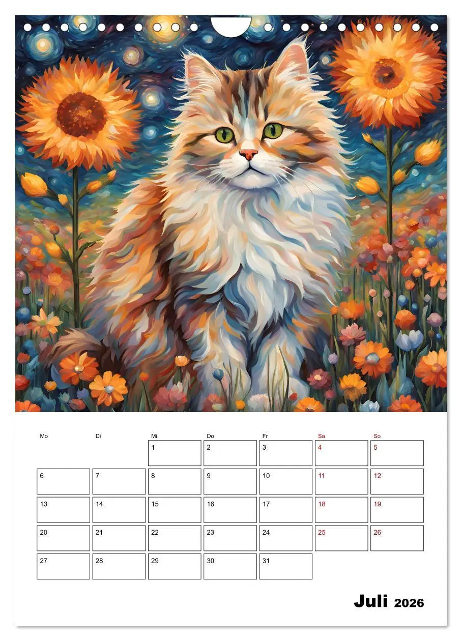 Bild: 9783457283356 | Katzenmagie (Wandkalender 2026 DIN A4 hoch), CALVENDO Monatskalender