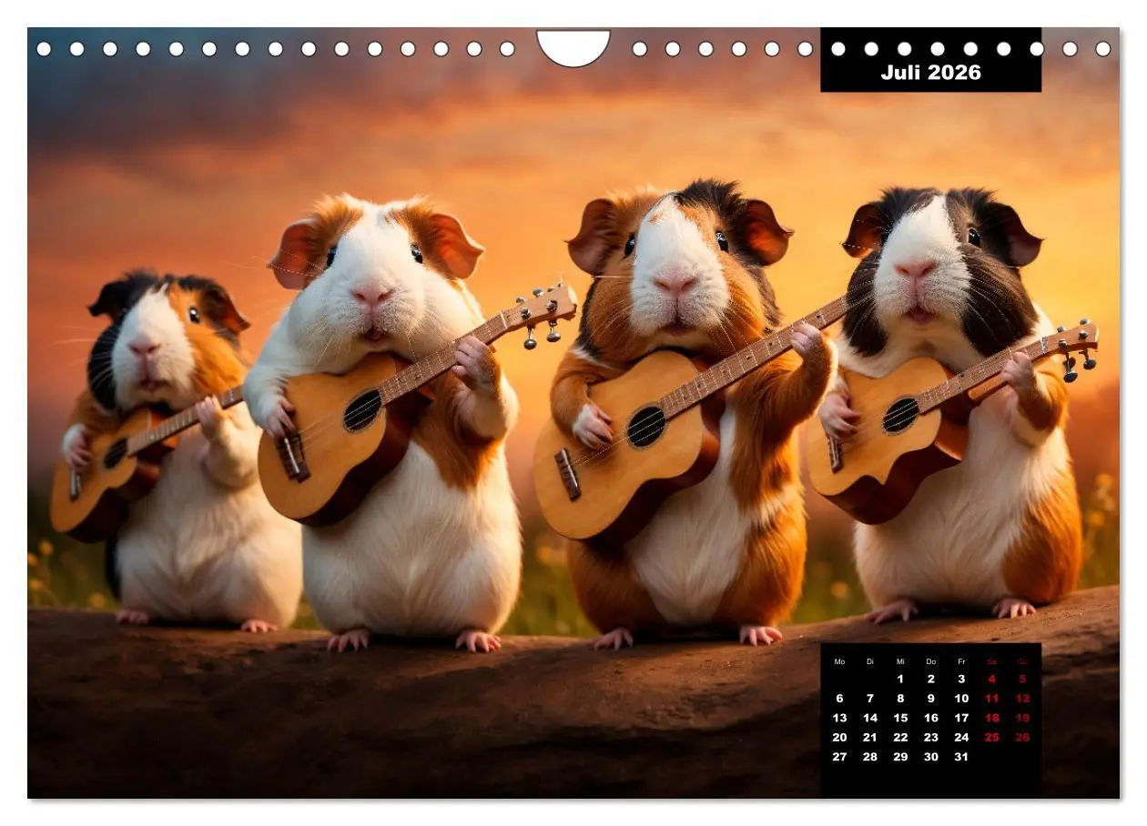 Bild: 9783457353356 | Meerschweinchen mal anders! (Wandkalender 2026 DIN A4 quer),...