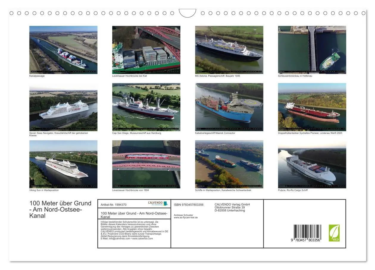 Bild: 9783457803356 | 100 Meter über Grund - Am Nord-Ostsee-Kanal (Wandkalender 2026 DIN...