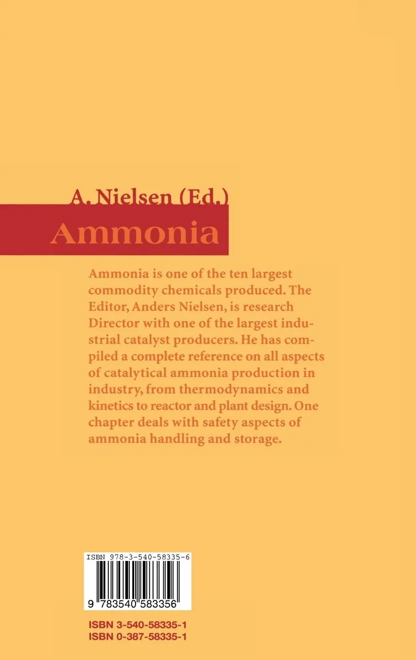 Rückseite: 9783540583356 | Ammonia | Catalysis and Manufacture | Anders Nielsen | Buch | Englisch