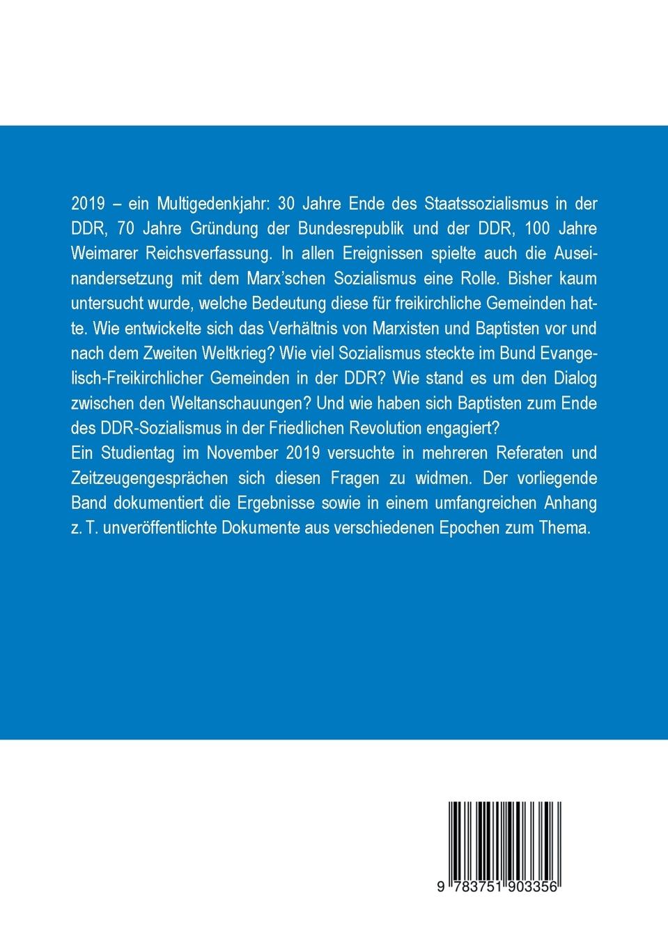 Rückseite: 9783751903356 | Baptismus und Sozialismus | Reinhard Assmann (u. a.) | Taschenbuch