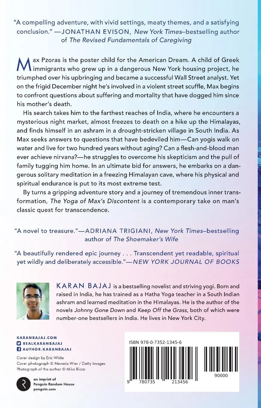 Rückseite: 9780735213456 | The Yoga of Max's Discontent | A Novel | Karan Bajaj | Taschenbuch