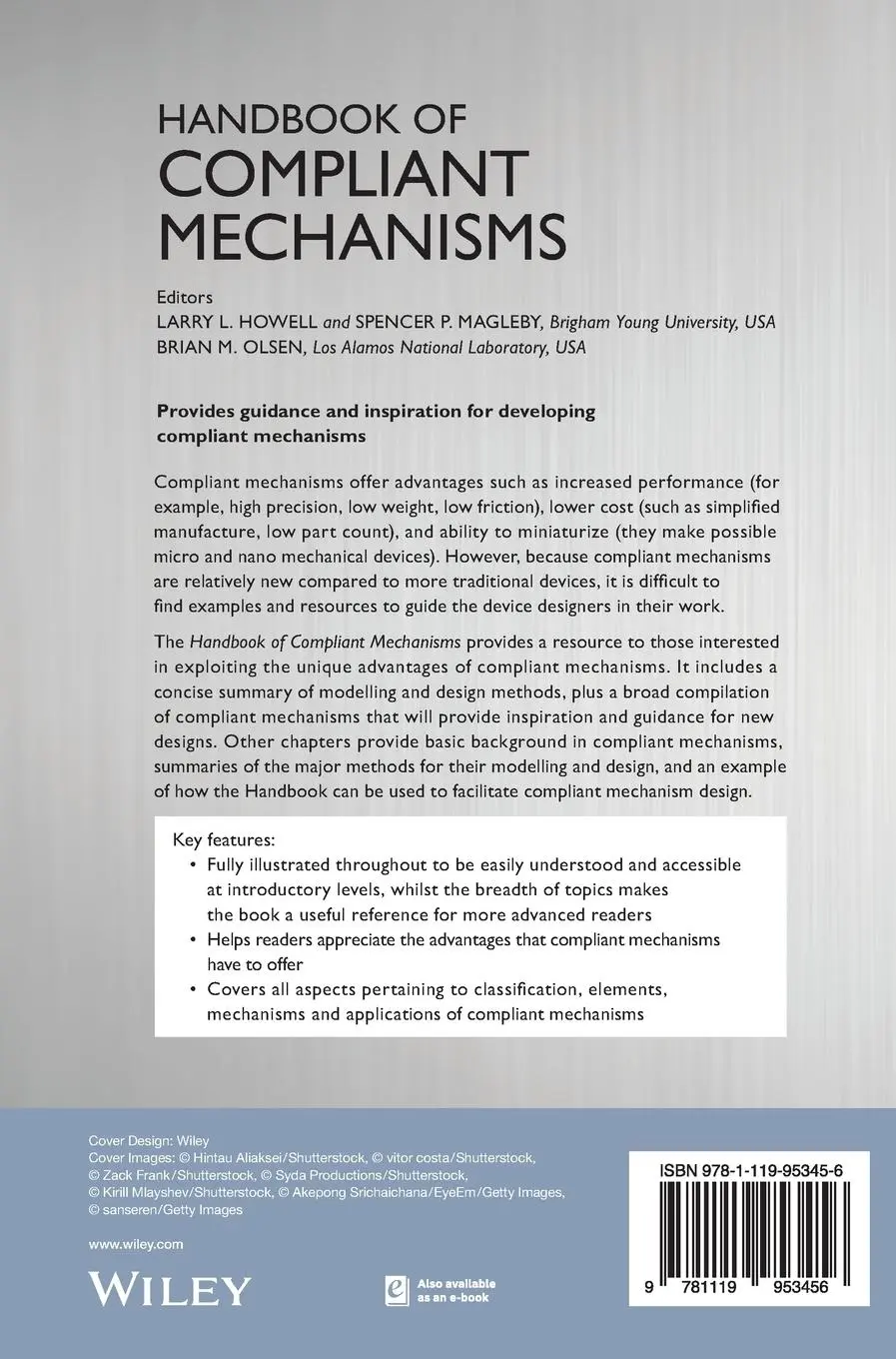 Rückseite: 9781119953456 | Handbook of Compliant Mechanisms | Larry L Howell (u. a.) | Buch