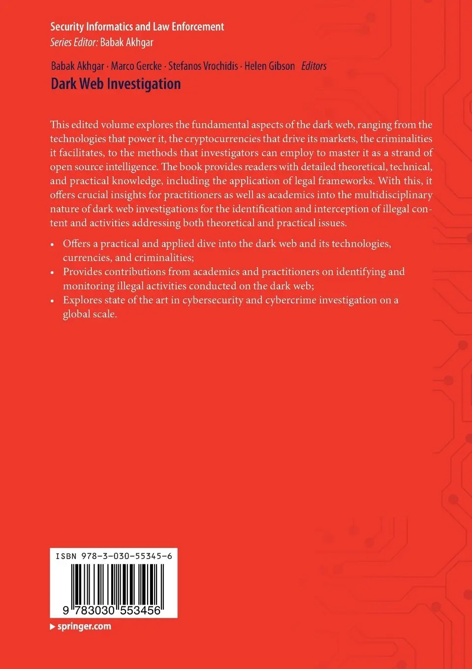 Rückseite: 9783030553456 | Dark Web Investigation | Babak Akhgar (u. a.) | Taschenbuch | xvii