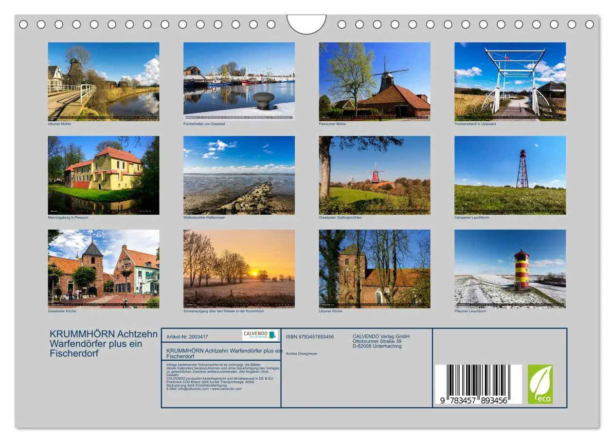 Bild: 9783457893456 | KRUMMHÖRN Achtzehn Warfendörfer plus ein Fischerdorf (Wandkalender...