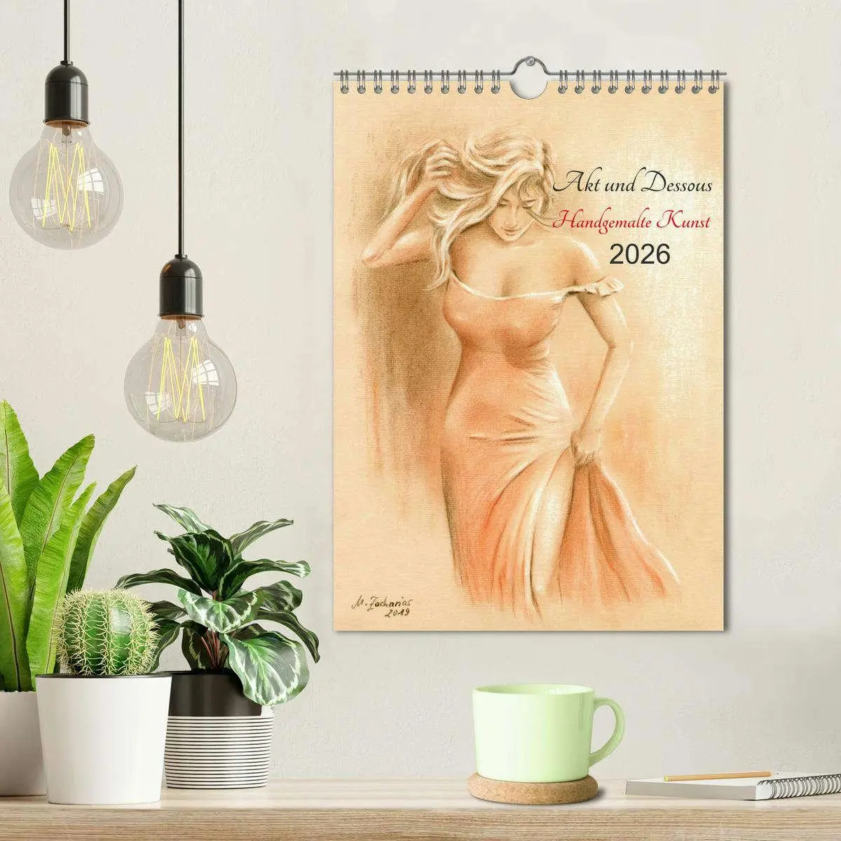 Bild: 9783516433456 | Akt und Dessous - Handgemalte Kunst (Wandkalender 2026 DIN A4...