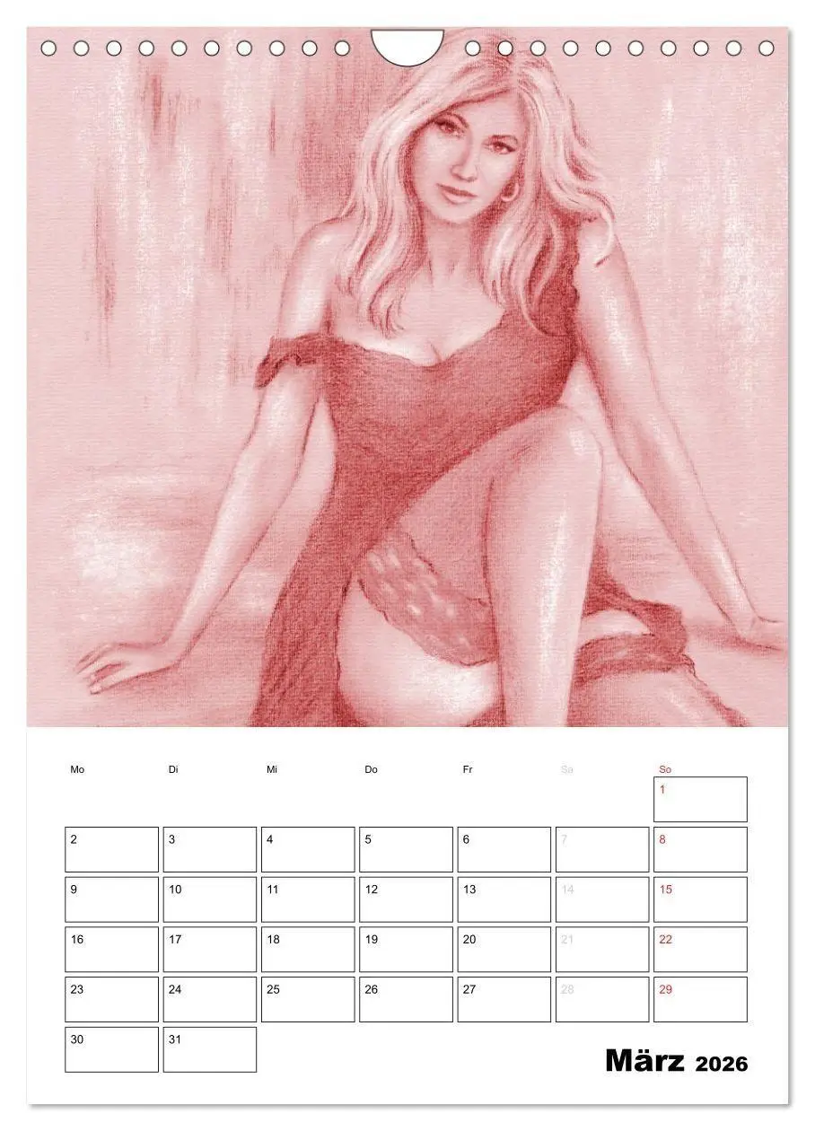 Bild: 9783516433456 | Akt und Dessous - Handgemalte Kunst (Wandkalender 2026 DIN A4...