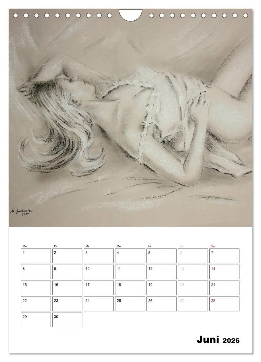Bild: 9783516433456 | Akt und Dessous - Handgemalte Kunst (Wandkalender 2026 DIN A4...
