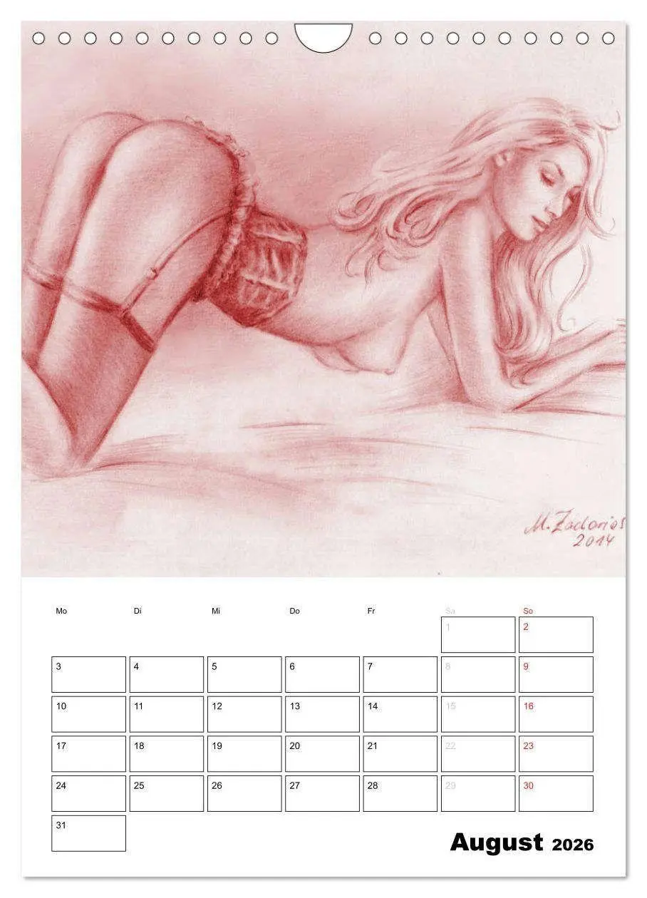 Bild: 9783516433456 | Akt und Dessous - Handgemalte Kunst (Wandkalender 2026 DIN A4...