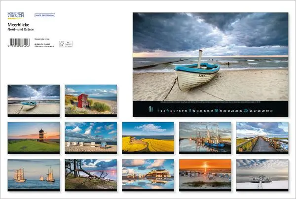 Bild: 9783731883456 | Meerblicke - Nord- und Ostsee 2026 | Verlag Korsch | Kalender | 14 S.