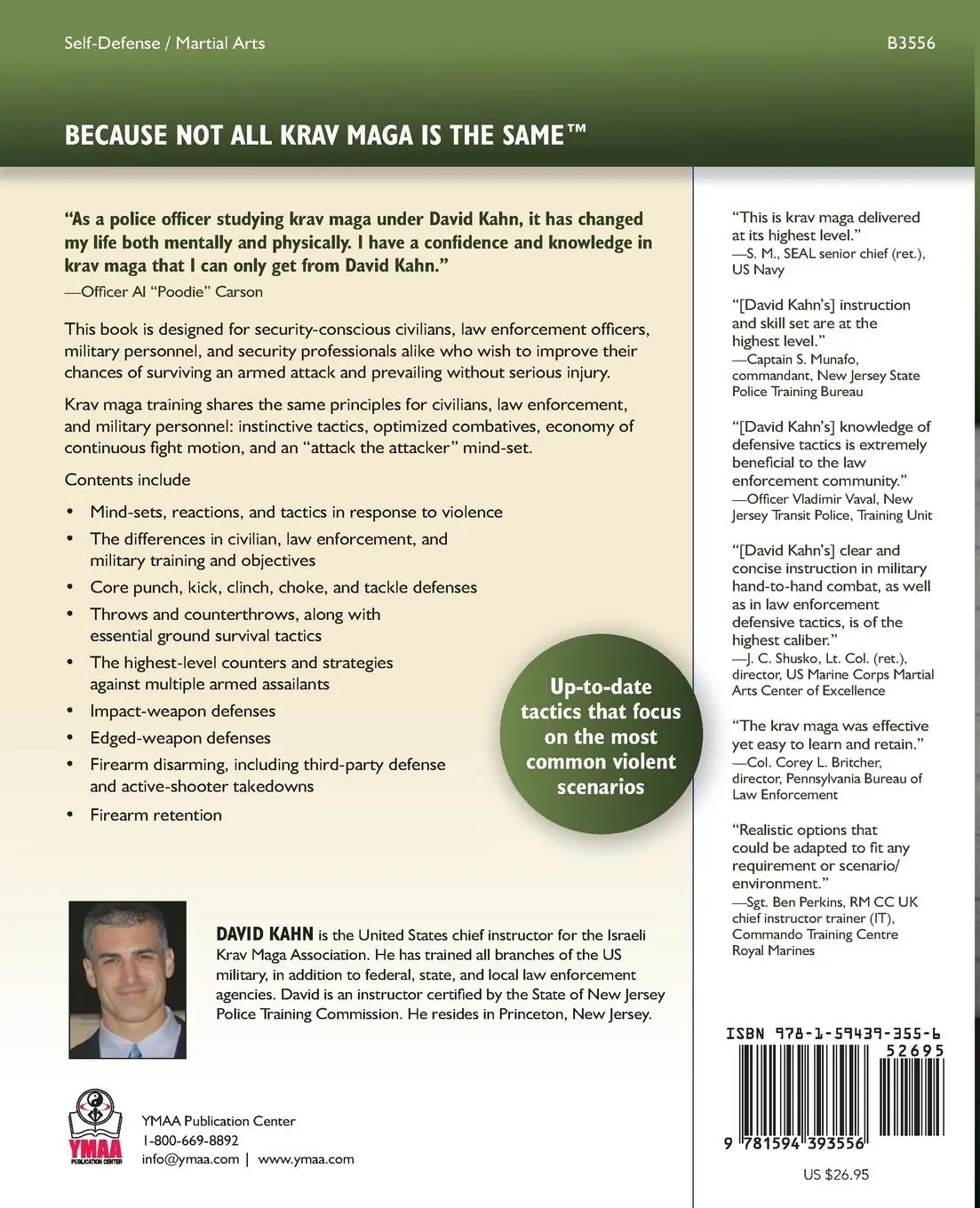 Rückseite: 9781594393556 | Krav Maga Professional Tactics | David Kahn | Taschenbuch | Englisch