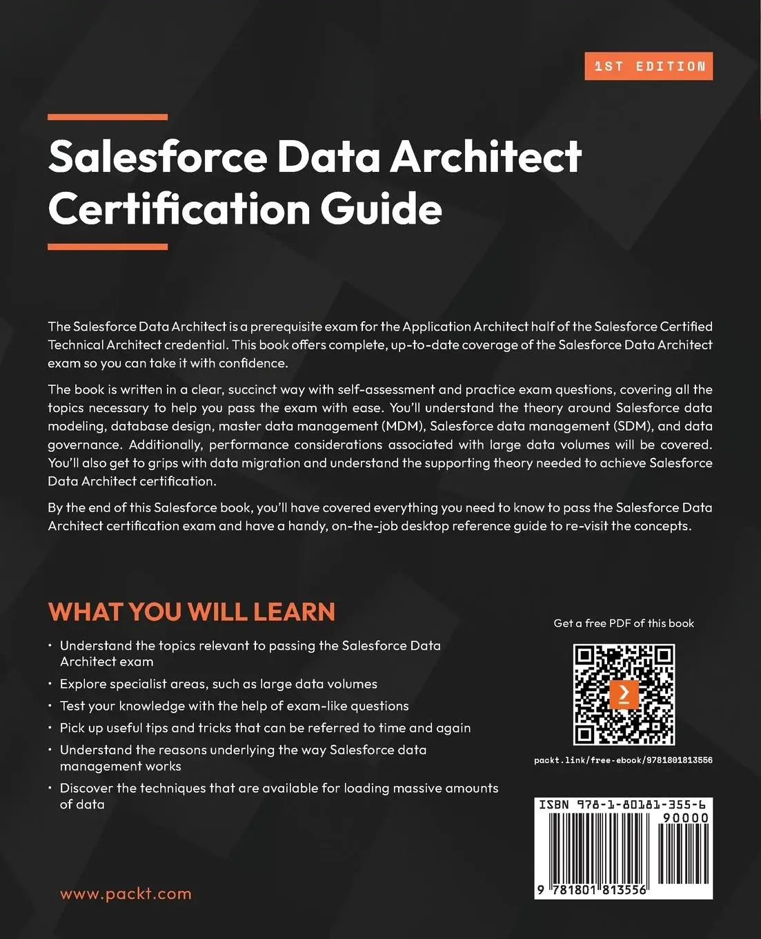 Rückseite: 9781801813556 | Salesforce Data Architect Certification Guide | Aaron Allport | Buch