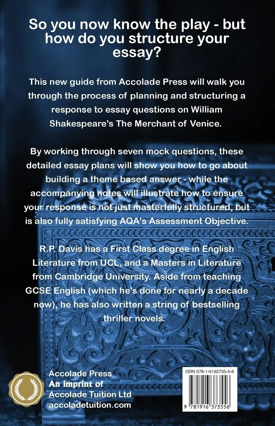 Rückseite: 9781916373556 | The Merchant of Venice | Essay Writing Guide for GCSE | Press (u. a.)