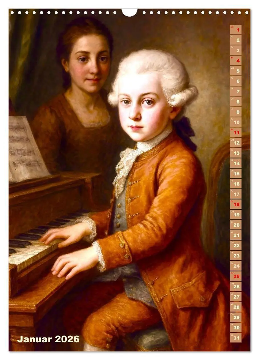 Bild: 9783516663556 | Wolfgang Amadeus Mozart. Sein Leben, seine Werke (Wandkalender 2026...
