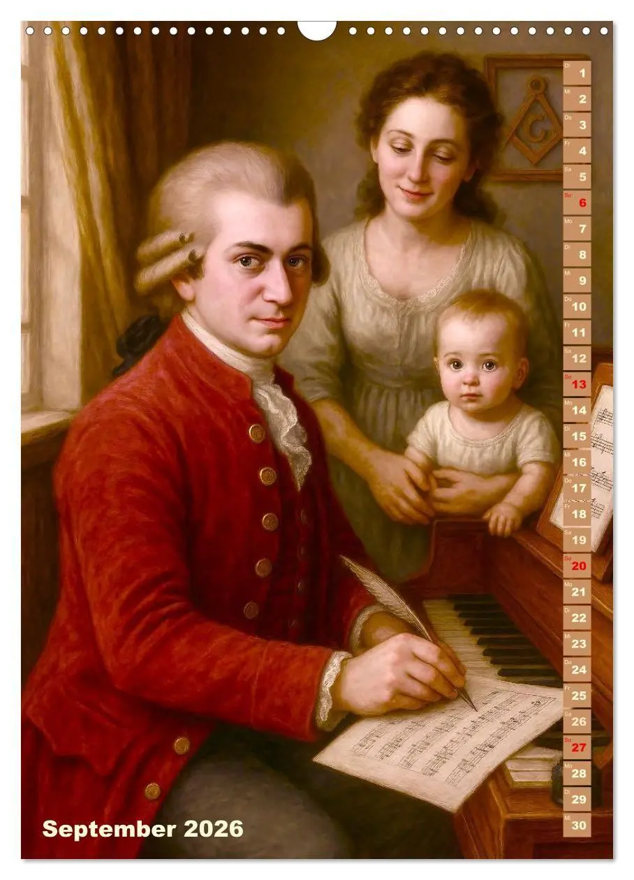 Bild: 9783516663556 | Wolfgang Amadeus Mozart. Sein Leben, seine Werke (Wandkalender 2026...