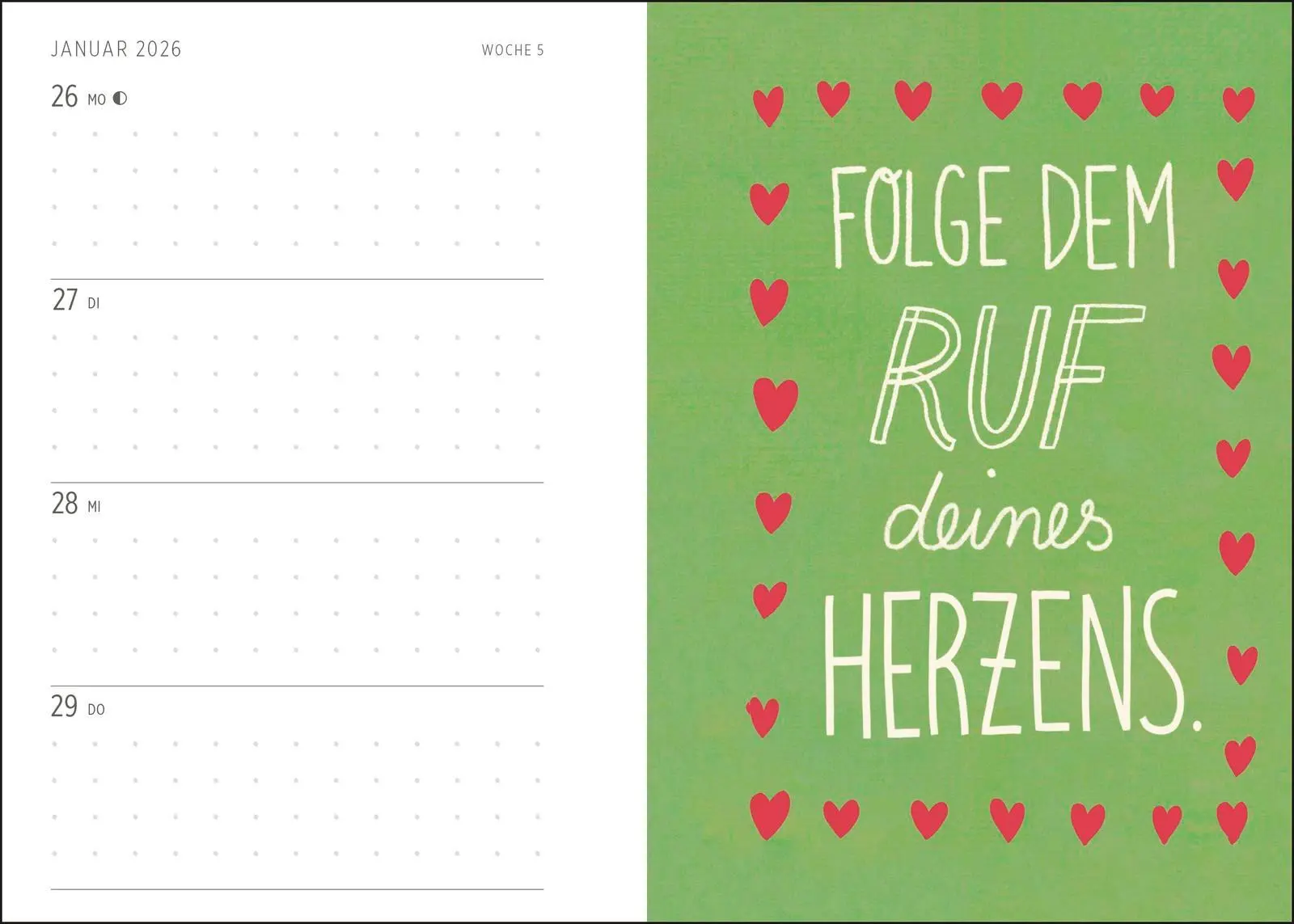 Bild: 4036442013656 | Buchkalender 2026: Lebe wild und voller Wunder | Groh Verlag | 144 S.