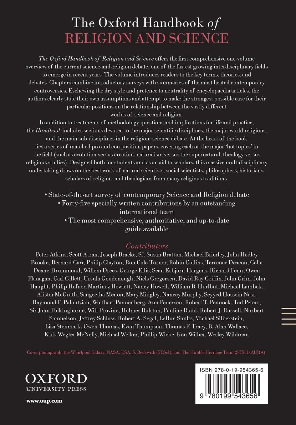 Rückseite: 9780199543656 | Oxford Handbook of Religion and Science | Philip Clayton (u. a.)