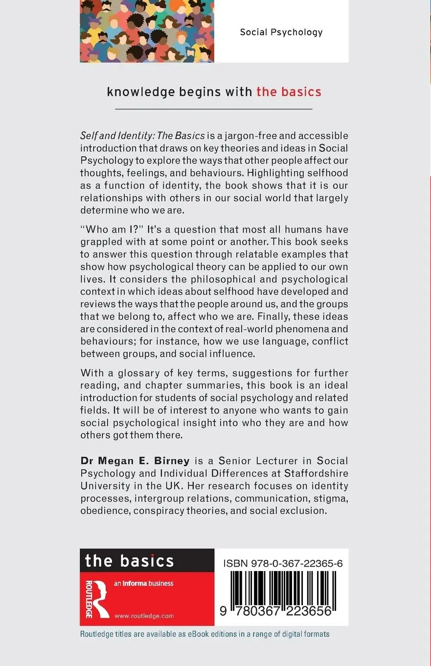 Rückseite: 9780367223656 | Self and Identity | The Basics | Megan E. Birney | Taschenbuch | 2023