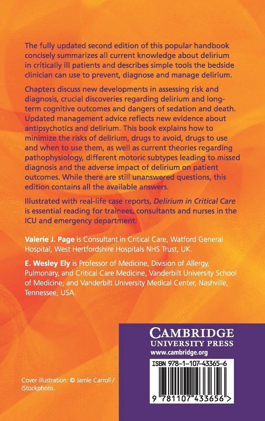 Rückseite: 9781107433656 | Delirium in Critical Care | Valerie J. Page (u. a.) | Taschenbuch