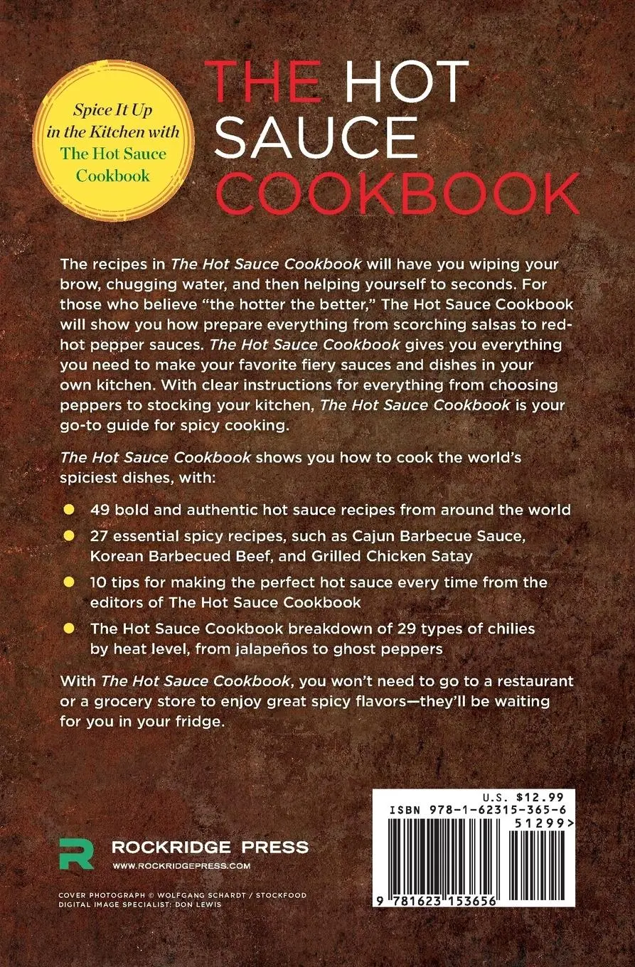 Rückseite: 9781623153656 | Hot Sauce Cookbook | The Book of Fiery Salsa and Hot Sauce Recipes
