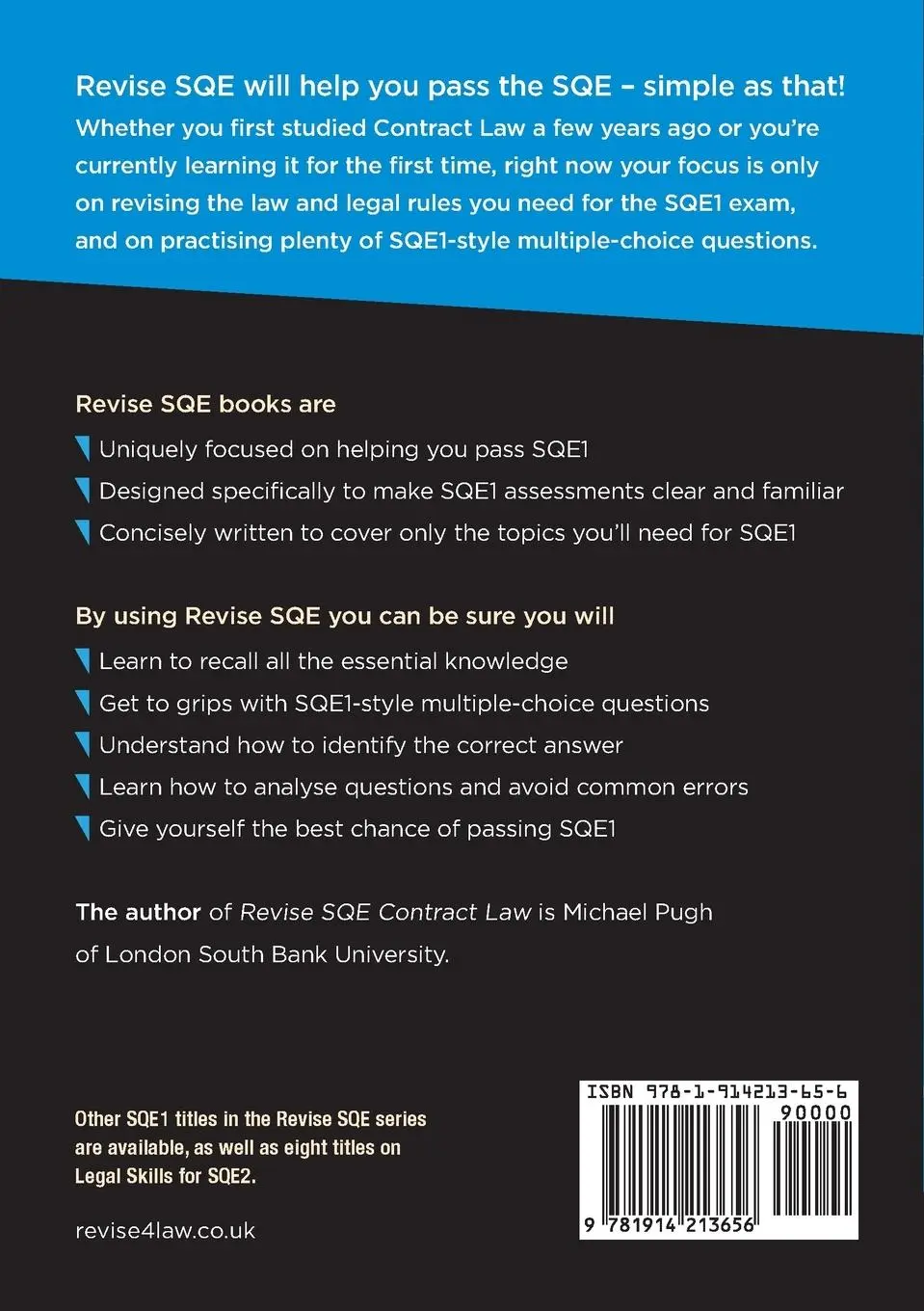 Rückseite: 9781914213656 | Revise SQE Contract Law | SQE1 Revision Guide 2nd ed | Michael Pugh