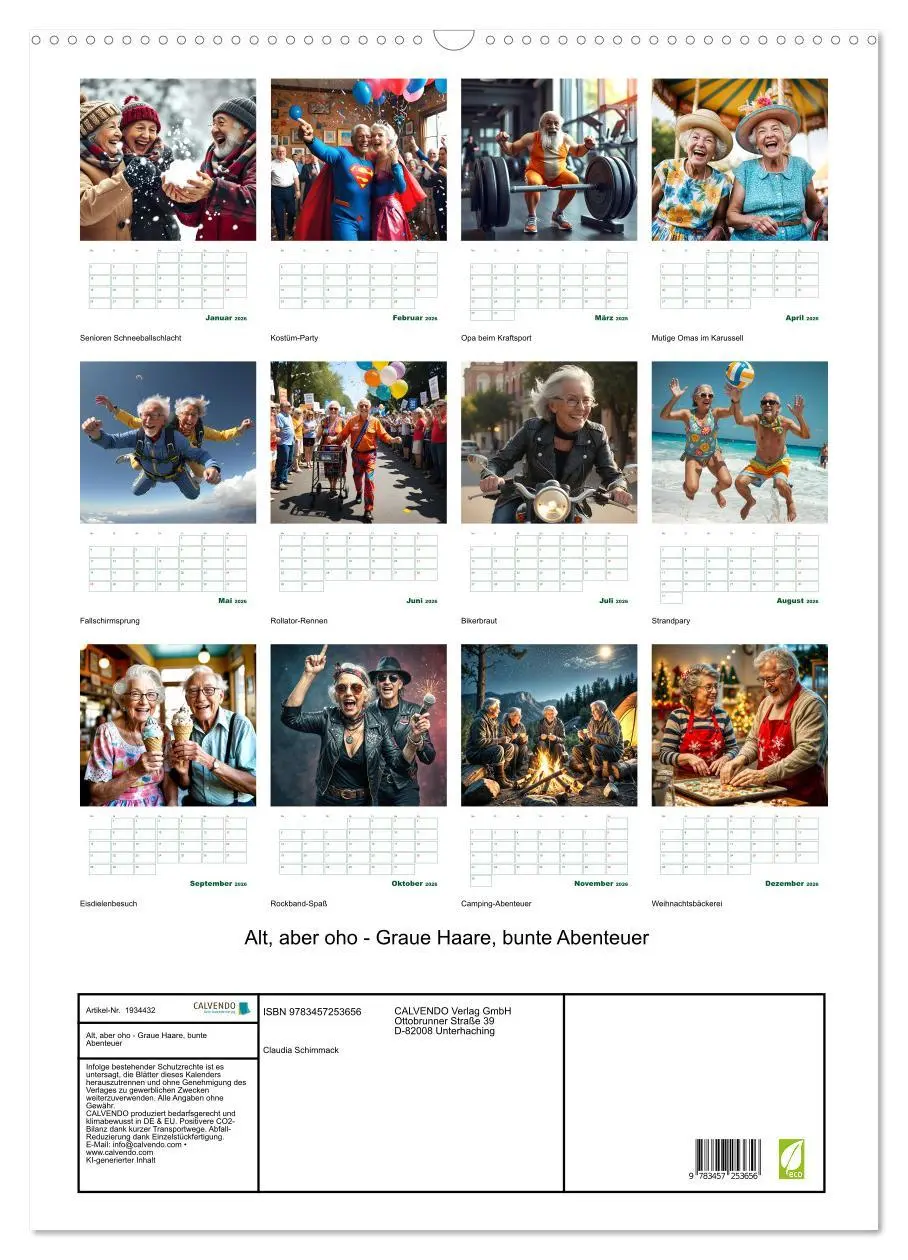 Bild: 9783457253656 | Alt, aber oho - Graue Haare, bunte Abenteuer (Wandkalender 2026 DIN...