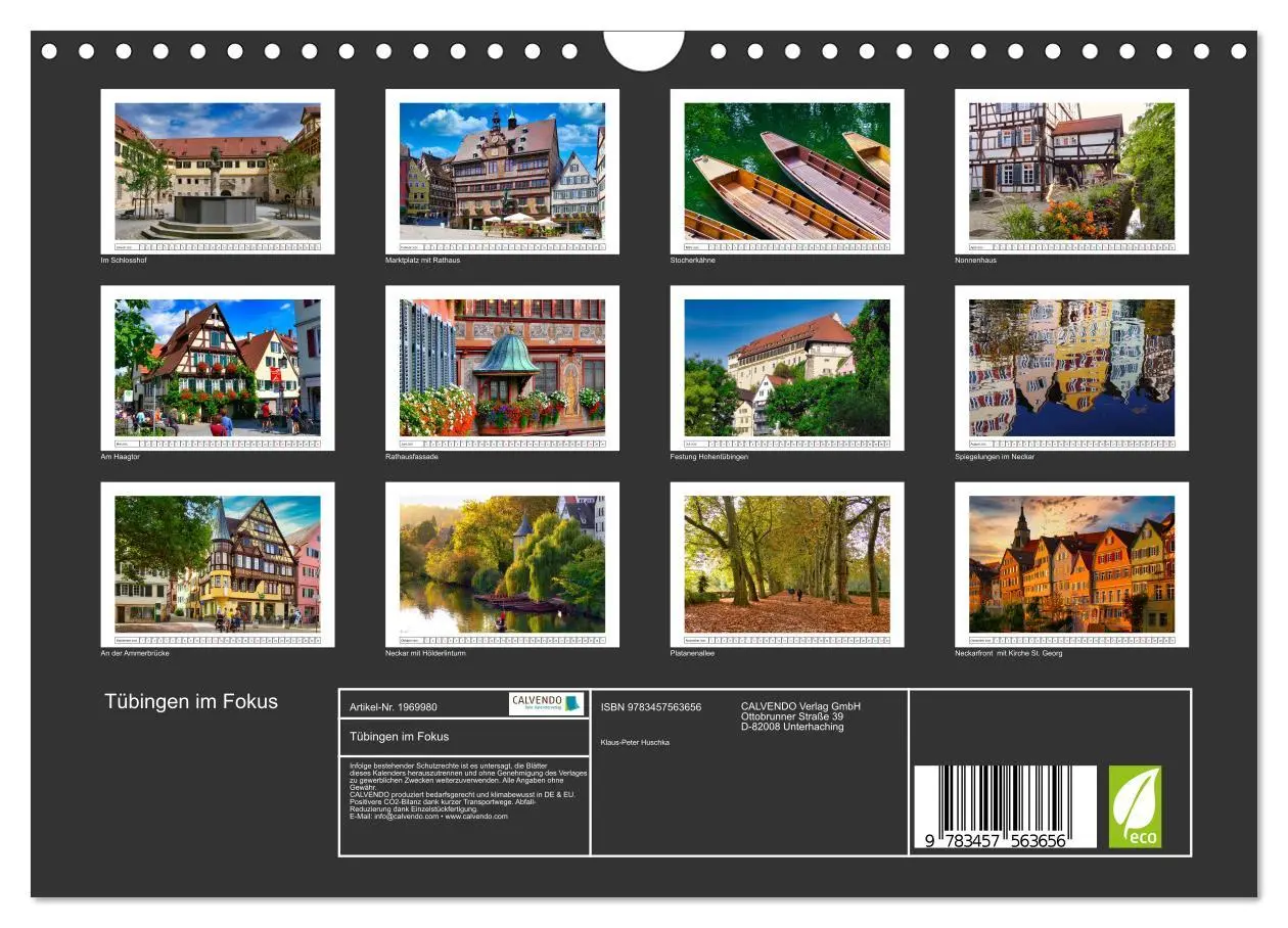 Bild: 9783457563656 | Tübingen im Fokus (Wandkalender 2026 DIN A4 quer), CALVENDO...