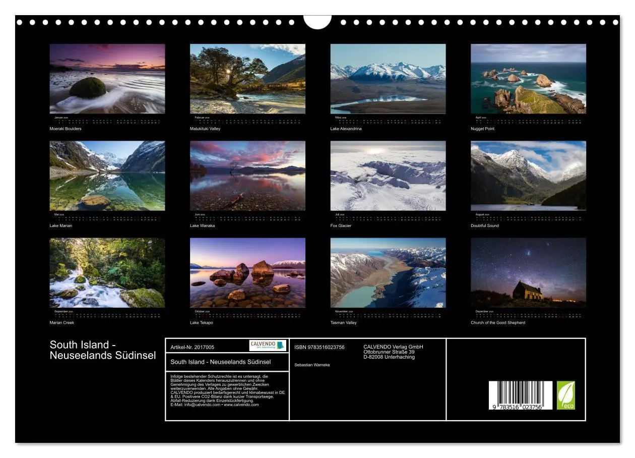 Bild: 9783516023756 | South Island - Neuseelands Südinsel (Wandkalender 2026 DIN A3...