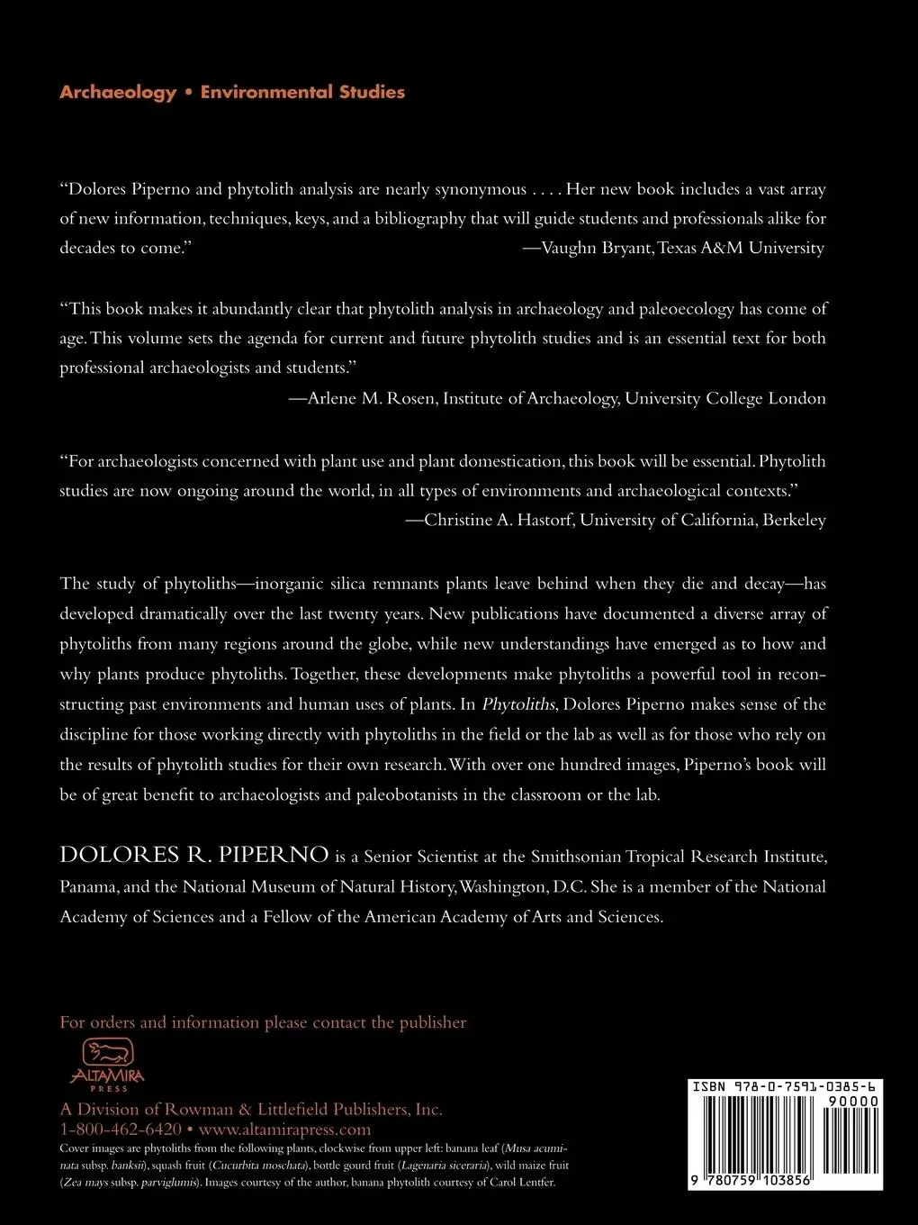 Rückseite: 9780759103856 | Phytoliths | Dolores R. Piperno | Taschenbuch | Englisch | 2006