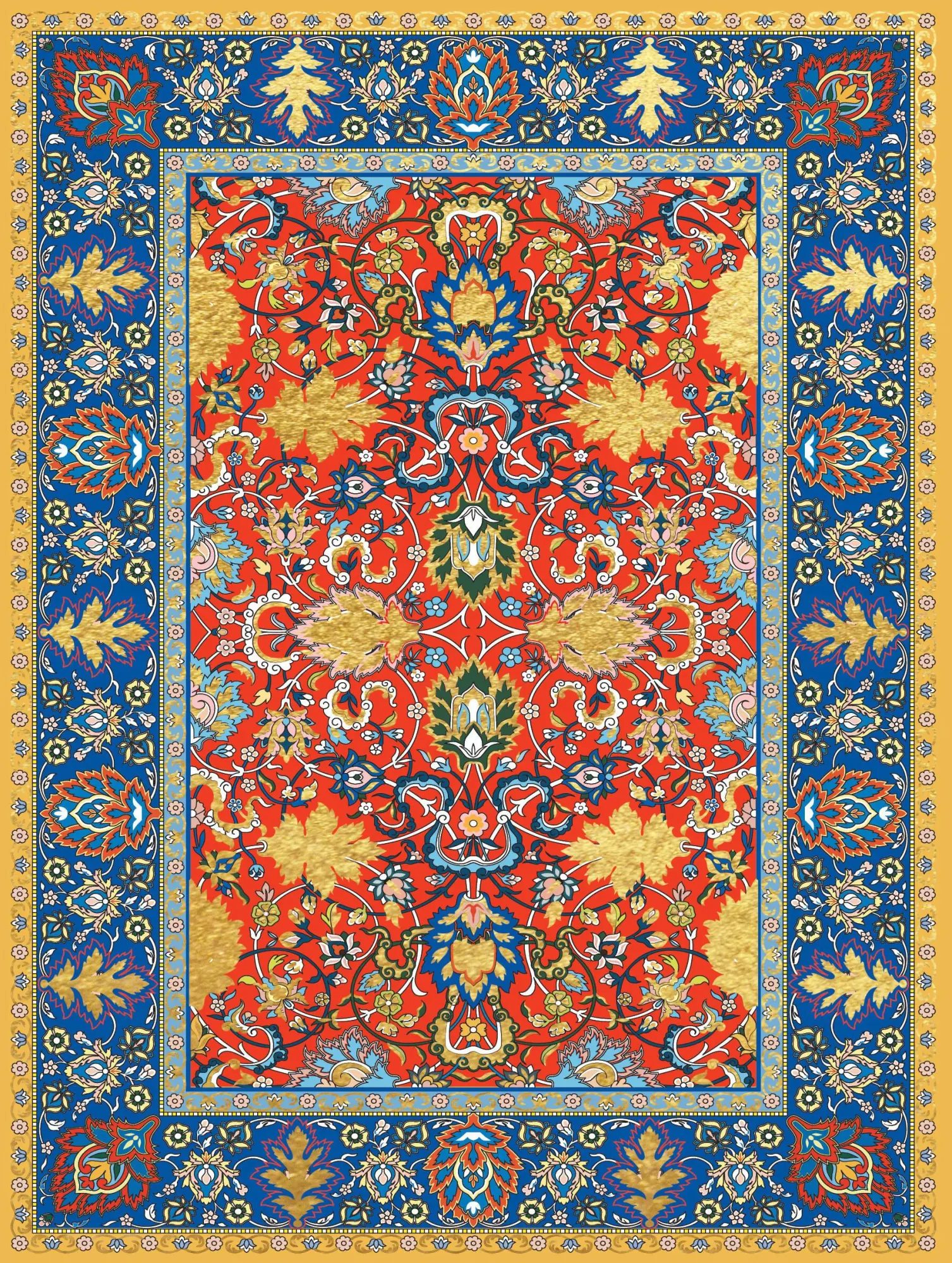 Red Pattern Journal
