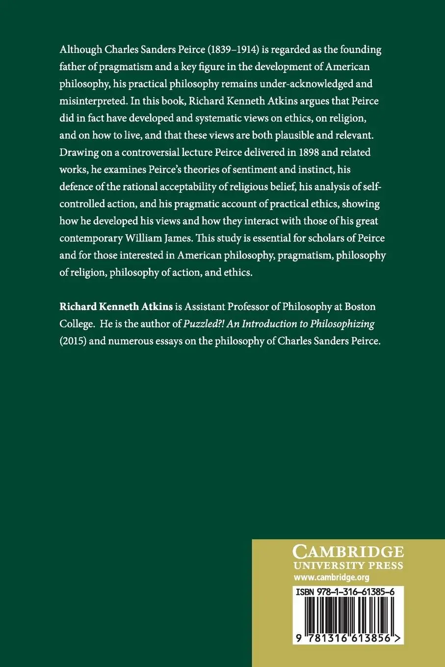 Rückseite: 9781316613856 | Peirce and the Conduct of Life | Richard Atkins | Taschenbuch | 2018