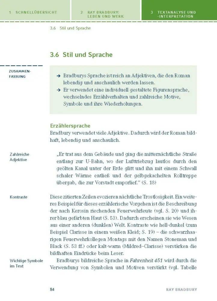 Bild: 9783129303856 | Fahrenheit 451 von Ray Bradbury | Textanalyse und Interpretation