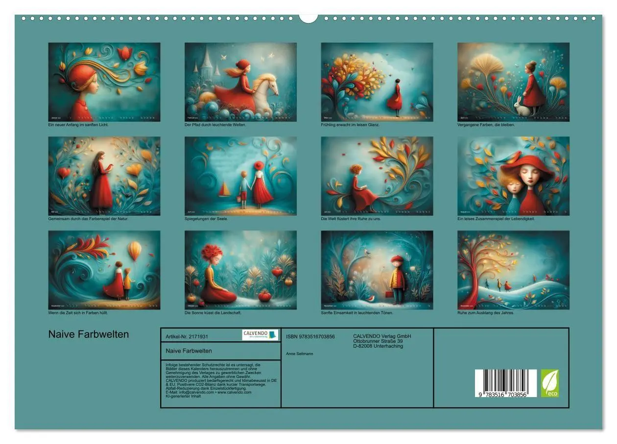 Bild: 9783516703856 | Naive Farbwelten (hochwertiger Premium Wandkalender 2026 DIN A2...