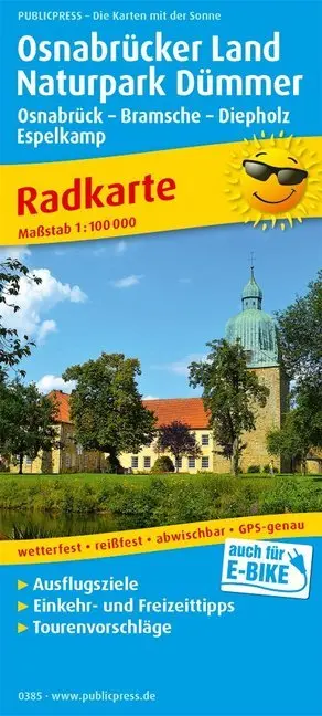 Cover: 9783747303856 | PublicPress Radkarte Osnabrücker Land, Naturpark Dümmer | (Land-)Karte