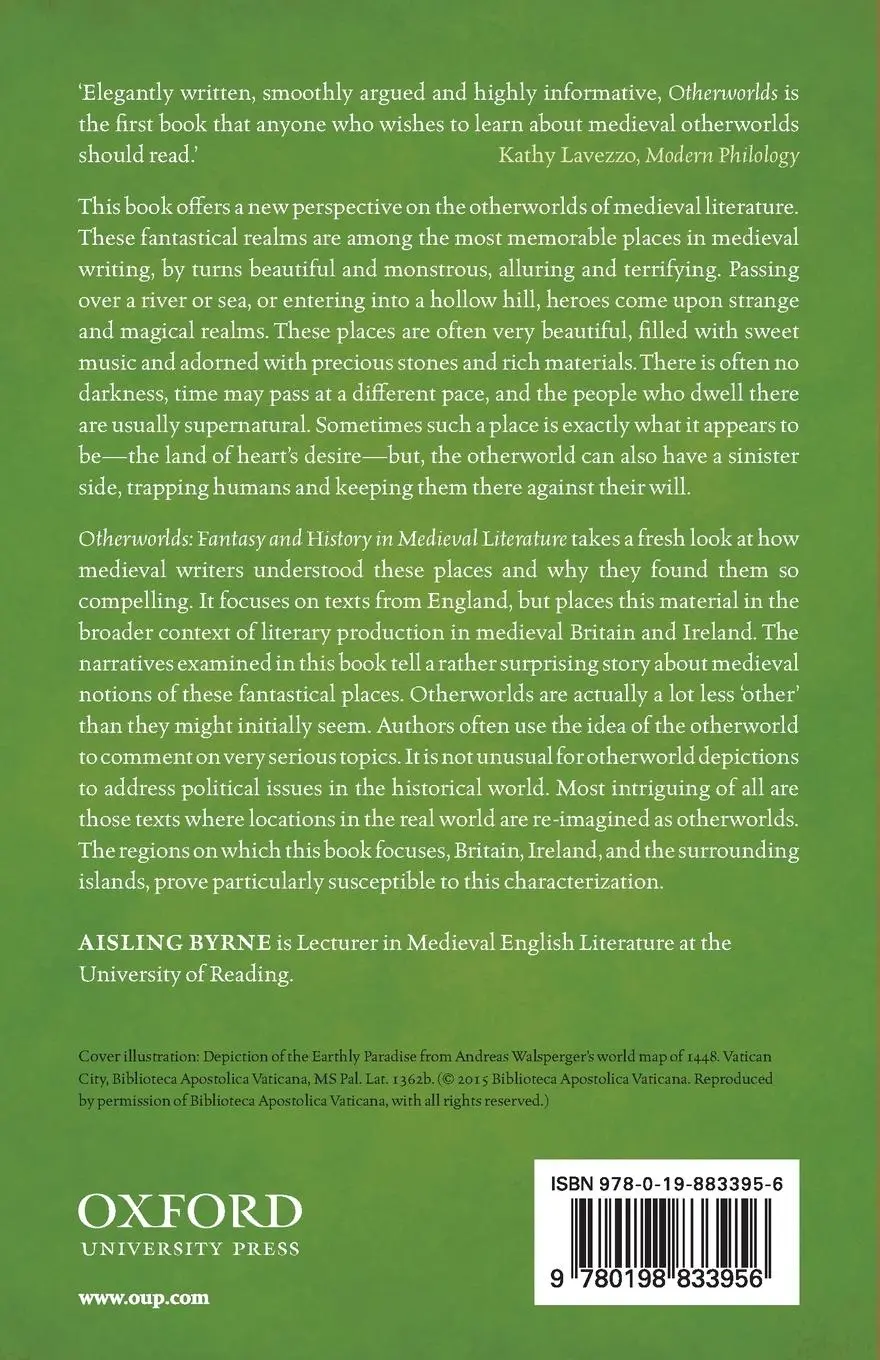 Rückseite: 9780198833956 | Otherworlds | Fantasy and History in Medieval Literature | Byrne
