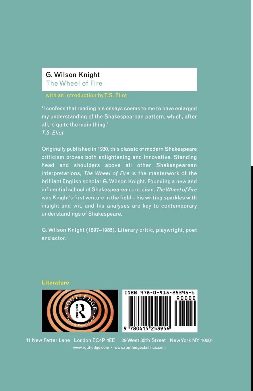 Rückseite: 9780415253956 | The Wheel of Fire | G. Wilson Knight | Taschenbuch | Englisch | 2001