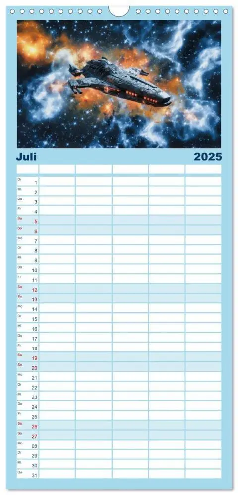 Bild: 9783457153956 | Familienplaner 2025 - Sternenreisen - Ein kosmischer Kalender mit 5...