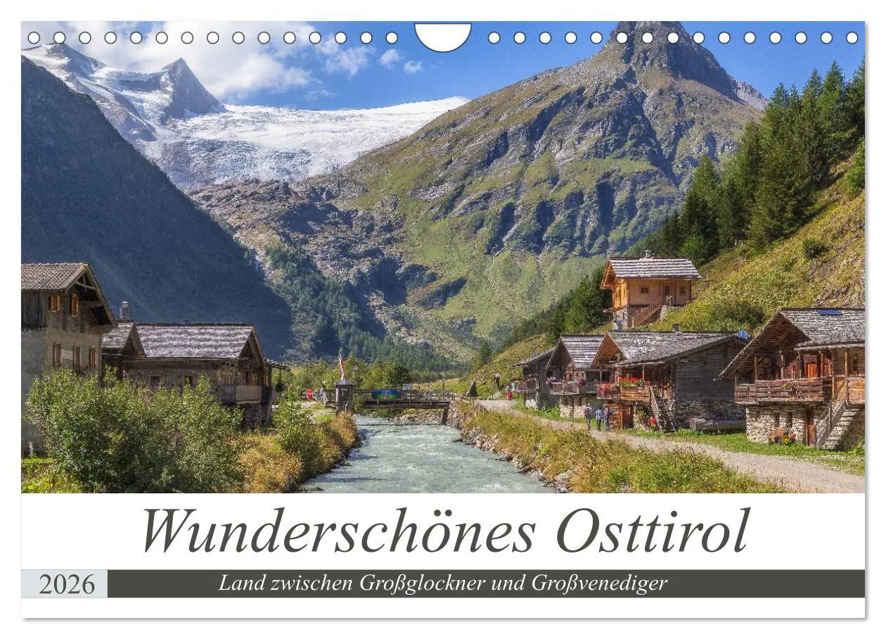 Cover: 9783457773956 | Wunderschönes Osttirol (Wandkalender 2026 DIN A4 quer), CALVENDO...