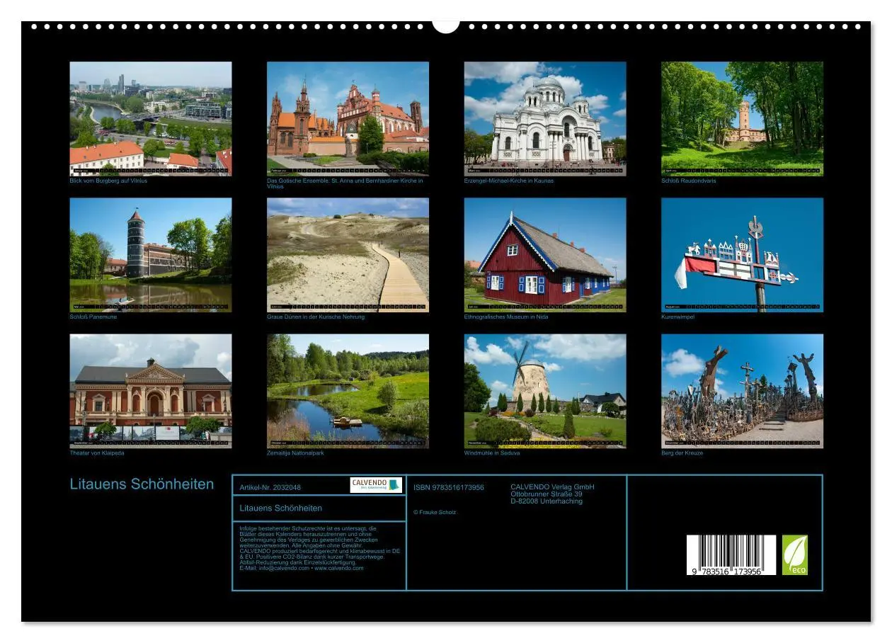 Bild: 9783516173956 | Litauens Schönheiten (hochwertiger Premium Wandkalender 2026 DIN A2...
