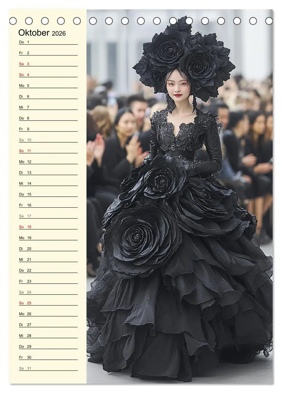 Bild: 9783516243956 | Blütenzauber. High Fashion auf dem Catwalk (Tischkalender 2026 DIN...