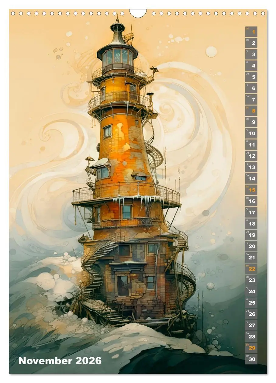 Bild: 9783516313956 | Wächter der Meere - Surreale Architektur (Wandkalender 2026 DIN A3...