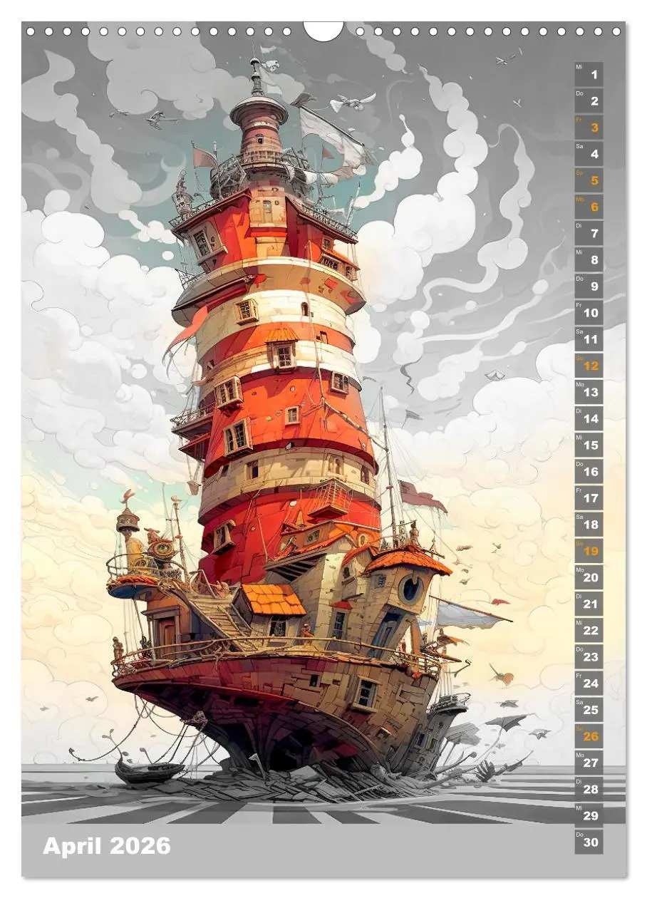 Bild: 9783516313956 | Wächter der Meere - Surreale Architektur (Wandkalender 2026 DIN A3...