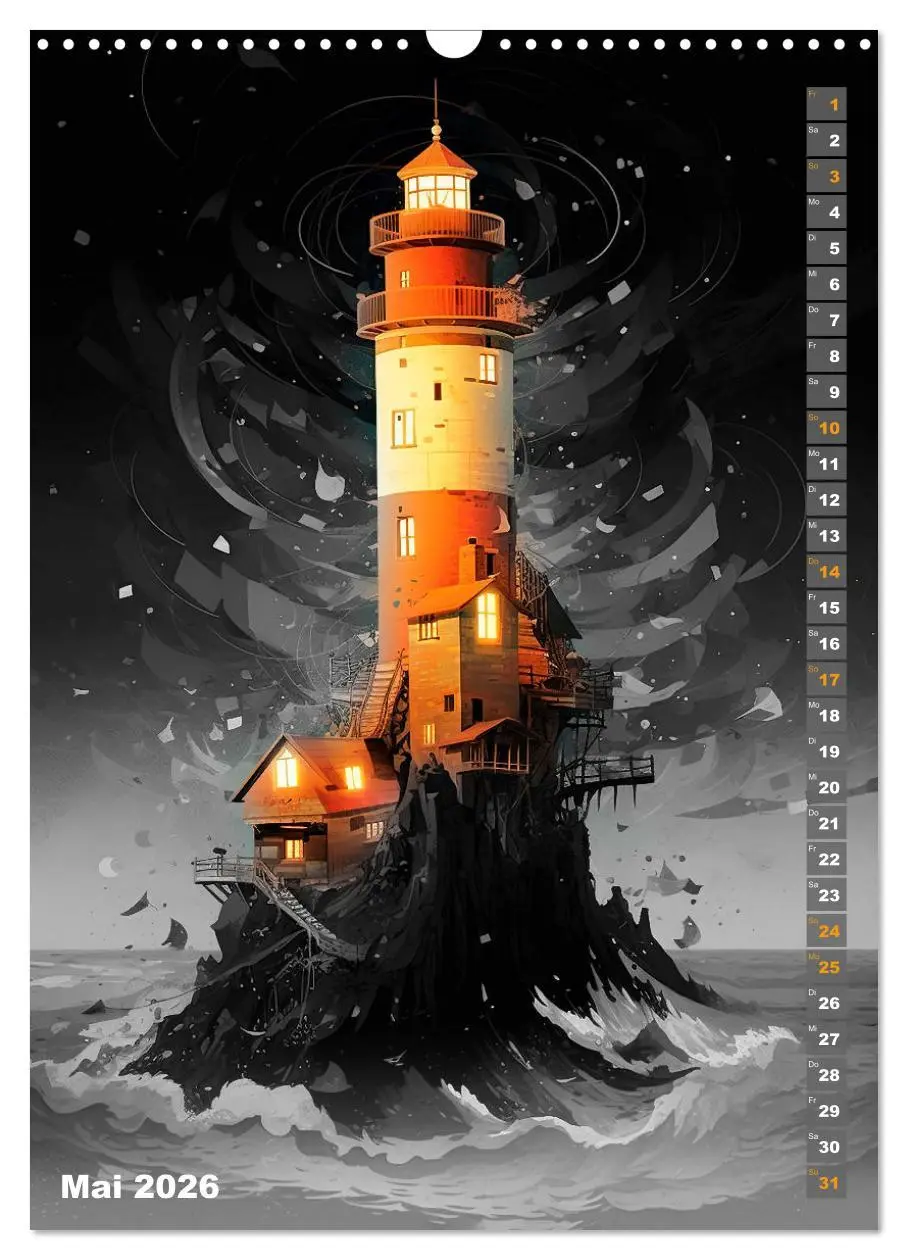 Bild: 9783516313956 | Wächter der Meere - Surreale Architektur (Wandkalender 2026 DIN A3...
