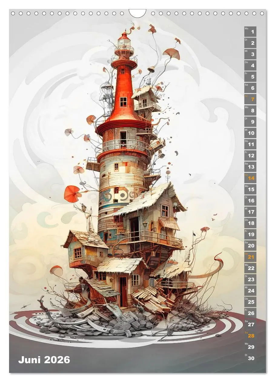 Bild: 9783516313956 | Wächter der Meere - Surreale Architektur (Wandkalender 2026 DIN A3...