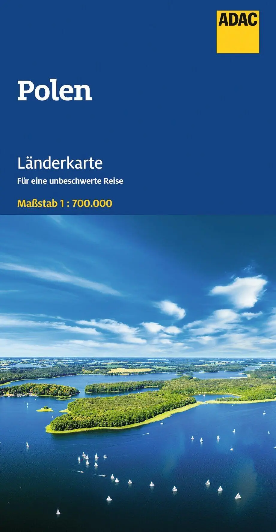 Cover: 9783826423956 | ADAC Länderkarte Polen 1:700.000 | Straßenkarte und Autokarte | 2025