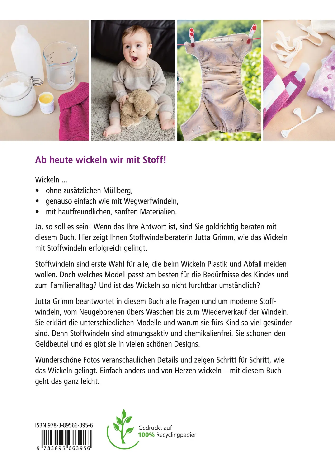 Rückseite: 9783895663956 | Ratgeber Stoffwindeln | Jutta Grimm | Buch | 144 S. | Deutsch | 2019