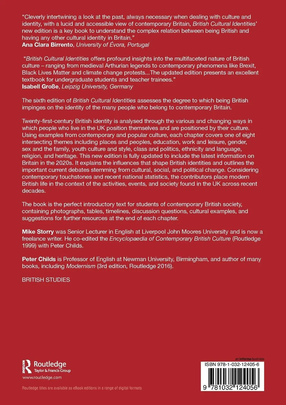 Rückseite: 9781032124056 | British Cultural Identities | Mike Storry (u. a.) | Taschenbuch | 2022