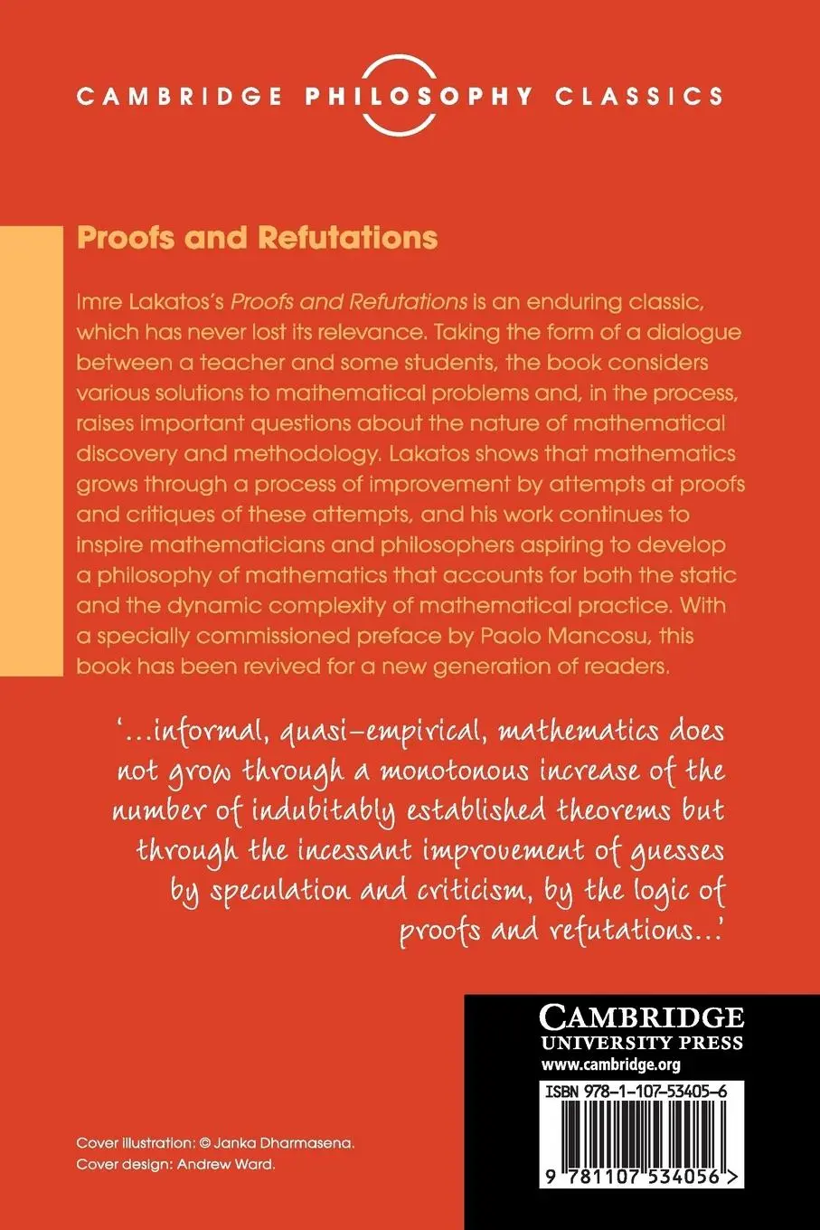 Rückseite: 9781107534056 | Proofs and Refutations | Imre Lakatos | Taschenbuch | Englisch | 2018