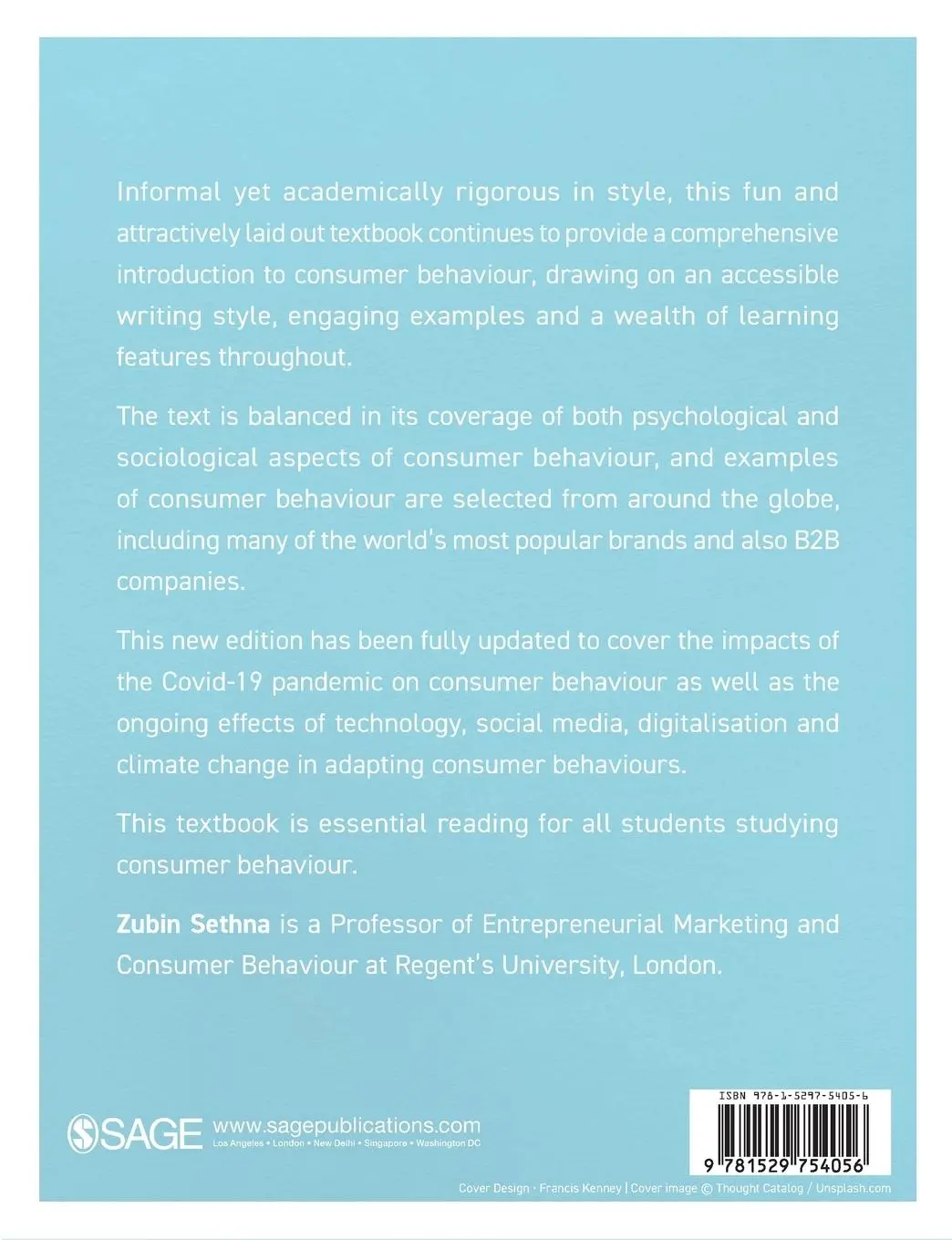 Rückseite: 9781529754056 | Consumer Behaviour | Zubin Sethna | Taschenbuch | Englisch | 2023